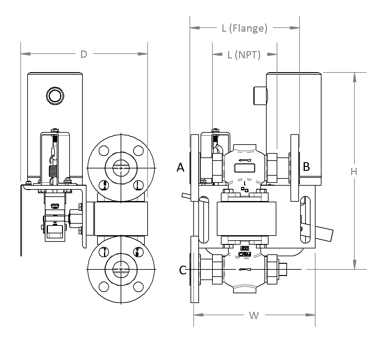 Three-Way ER Series Fast Acting Rotary Solenoid Valve