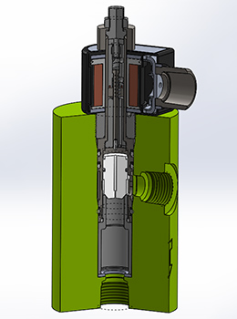 High Pressure Solenoid Valve – EH50 Section Rendering