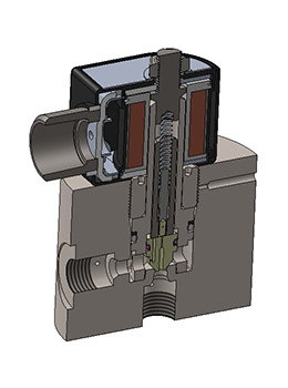 High Pressure Solenoid Valve – EX40 Section Rendering